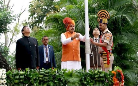मुख्यमंत्री डॉ. यादव ने स्वतंत्रता दिवस पर मुख्यमंत्री निवास में किया ध्वजारोहण